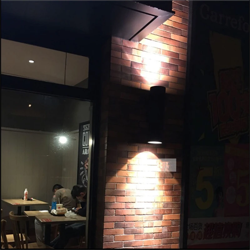 100-240Vac 6W IP65 double side color emitting outdoor surface mounted led wall lamp for fascade ,villa ,porch ,garage