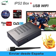 IPS2 Plus Digital Satellite Receiver Full HD 1080P DVB-S2 support 1Year cccam & French IPTV spain/Poland/IT/Europe2500+IPTV