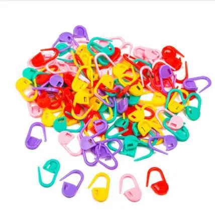 

10-100PC Colorful Safety Pins Locking Stitch Marker Lock Pins Plastic Ring Marker for Knitting Locking Tool Decor Craft