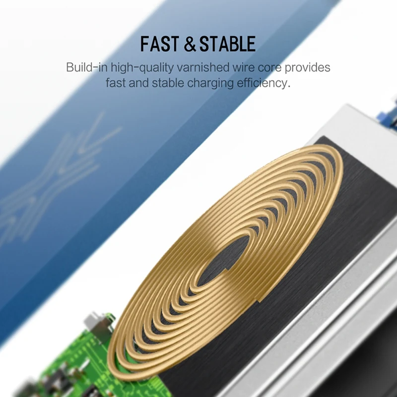 8000mAh LED LCD Wireless Charger Power Bank, ROCK 8000 mAh Digital Display Power Bank with Wireless Charger Function