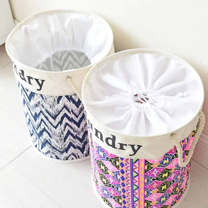 Buy Durable Cotton Dirty Clothes Basket With Handle