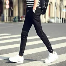 2018 Spring New Design Men Sport Pants With Pockets Breathable Running Pants Size S to 2XL Black Color Dropshipping