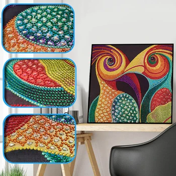 

5D DIY Partial Drill Special Shaped Diamond Painting Woodpecker Cross Stitch Embroidery Rhinestones Mosaic Kits Home Wall Decor