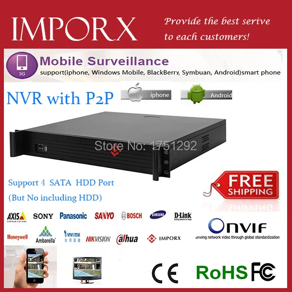 

hot sale!!! 5Languages 36CH IMPORX NVR Support 4STAT HDD 20CH IP Camera NVR DHL and EMS free shipping