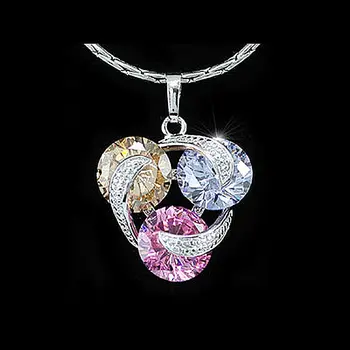 

Peacock Star 7.5 Carat Multi-Color Cubic Zirconia Pendant Necklace CSN268