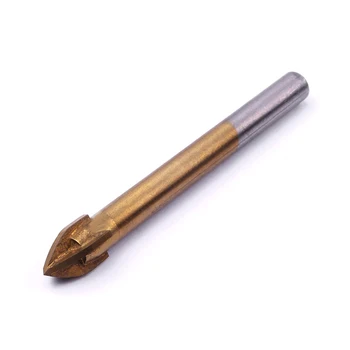 

1pcs 5MM Titanium Tungsten Carbide Ceramic Tile Glass Spear Point Head Drill Bit