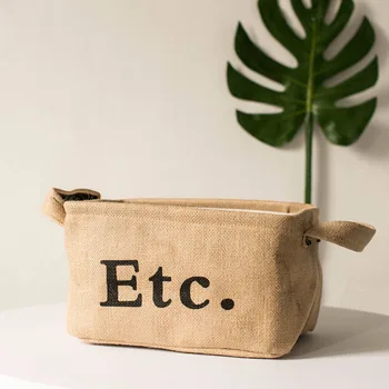 

Cotton Storage Basket For Toy Stationery Cosmetic Magazine Organizer Box Home Kitchen Bathroom With Handle Bag Case