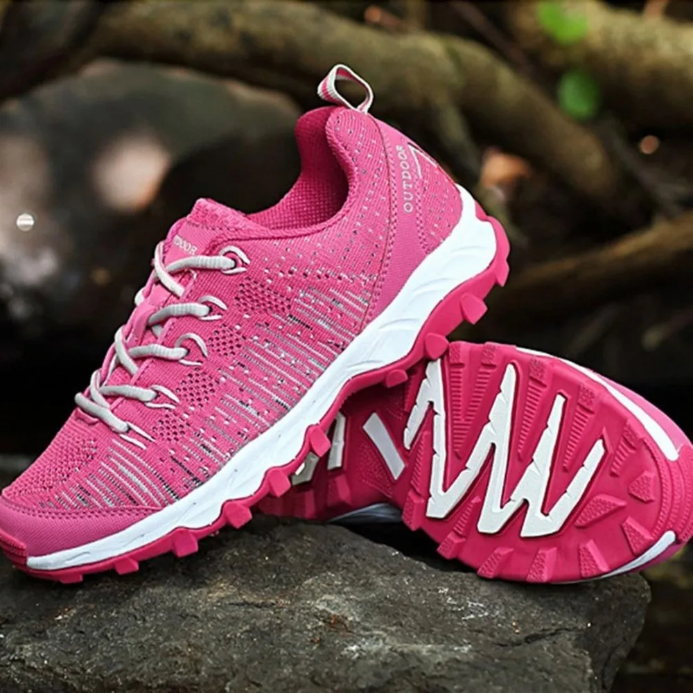 

Women Hiking Shoes Air Mesh Outdoor Jogging Moutain Climbing Sneakers Anti-Slip Breathable Trekking Mountaineering Sports Shoes