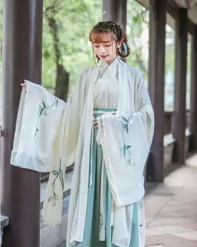 

Poem snow Broad sleeve flowing fairy Skirt Costume