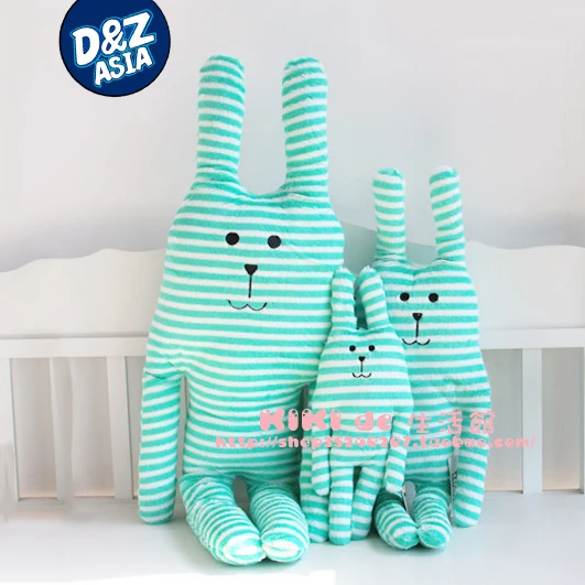 

Hot selling CRAFTHOLIC striped rabbit plush doll super cute long ear stuffed plush bunny pillow cushion drop bulk