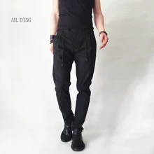 Новая мужская одежда стилист волос плюс размер оригинальные драпированные повседневные брюки девять минут повседневные шаровары 27-46