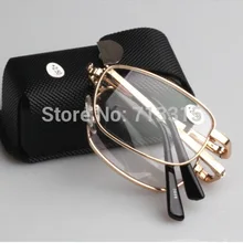 Очки для чтения мужские бифокальные прогрессивные Мультифокальные складные очки для чтения в золотой металлической оправе+ 1+ 1,5+ 2+ 2,5+ 3+ 3,5+ 4+ 1