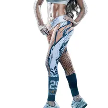 Women 29 Mesh Print Work Out pants 2017 Summer Femme Workout Leggings Fitness Jegging Ladies Slim Leggins Mujer