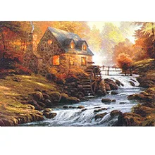 Бумажная головоломка 1000 штук горный поток природные пейзажи фосфоресцирующие Лобзики 1000 для взрослые дети игрушки подарки