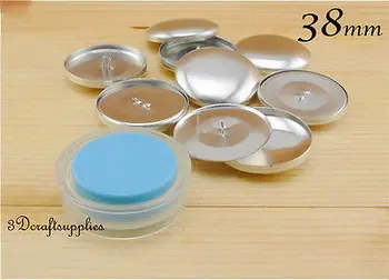

10 sets 38mm self cover buttons wire back with Assembly tool Size 60 1 1/2 inch
