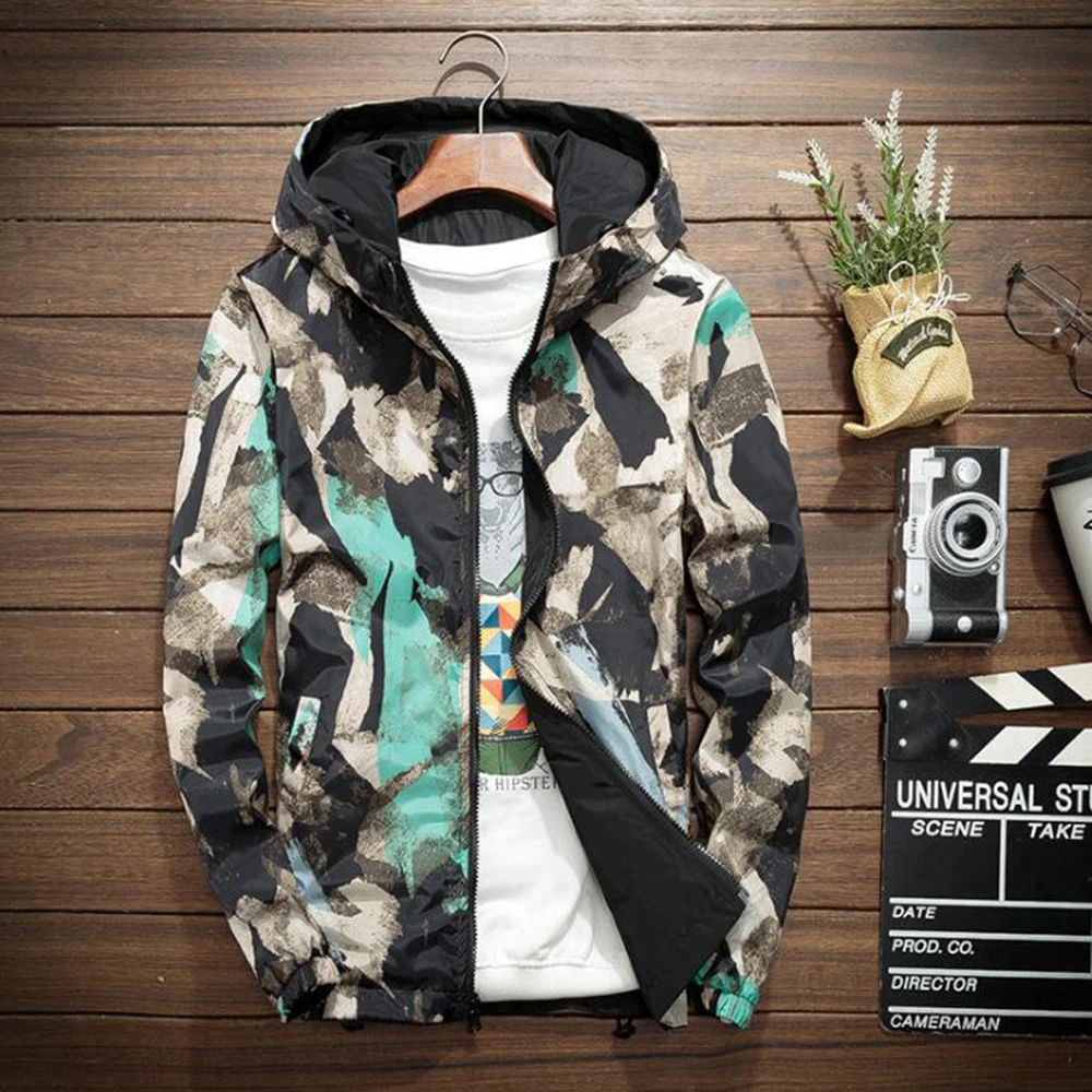Men Streetwear Hooded Jackets Men 2019 Camouflage Color Block Pullover Bomber Hooded Jacket Fashion Tracksuit Casual Coat Men Men Streetwear Hooded Jackets Men 2019 Camouflage Color Block Pullover Bomber Hooded Jacket Fashion Tracksuit Casual Coat Men