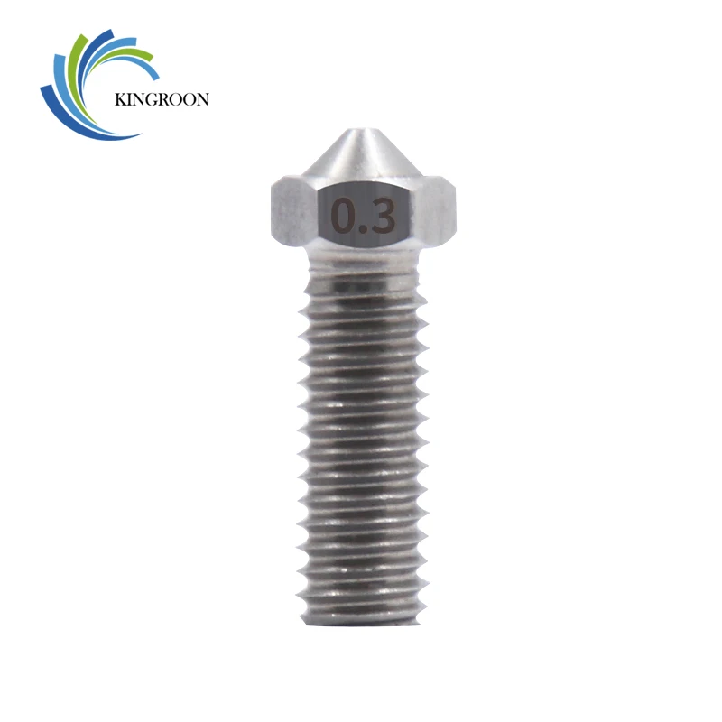 KINGROON الكل العقلية بركان الفولاذ المقاوم للصدأ الفوهات ل 3D طابعة 0.2mm-1.2mm ل 1.75mm اضافية إطالة M6 الفوهات أجزاء 15