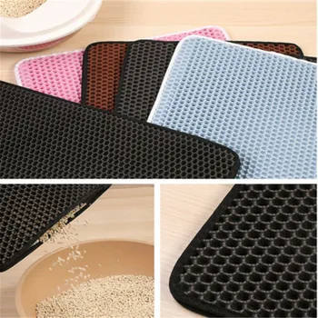 

Waterproof Pet Cat Litter Mat EVA Double Layer Cat Litter Trapping Pet Litter Cat Mat Clean Pad Product Cats Accessories 40x50cm