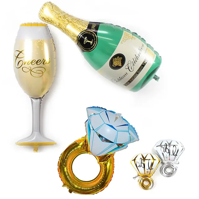 Wedding Diamond Balloon Beer Cup Foil Balloons Birthday Party Decorations Adults Kids Bridal Shower Bachelorette Party Supplies