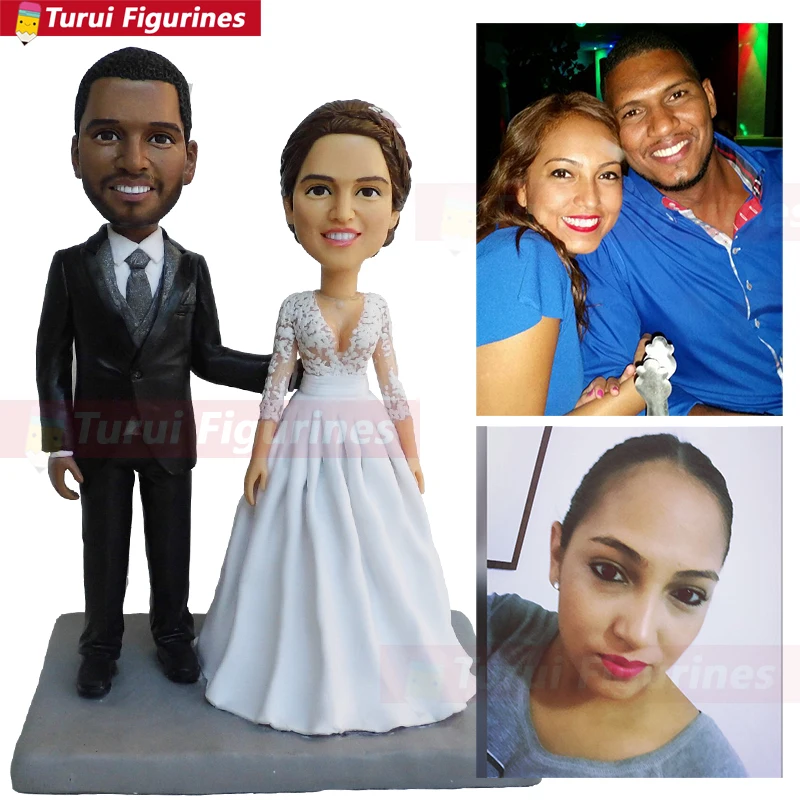 Handmade Bobblehead Custom Made Wedding Cake Topper Personalized Gifts for Woman,Christmas Gifts,New Year Present Handmade Bobblehead Custom Made Wedding Cake Topper Personalized Gifts for Woman,Christmas Gifts,New Year Present
