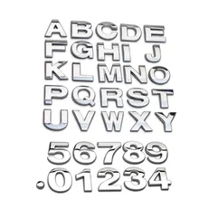 High Quality 3D DIY Metal English Letter Car Stickers Numbers Decals Badge Logo Emblem For Auto SUV Truck Motorcycle