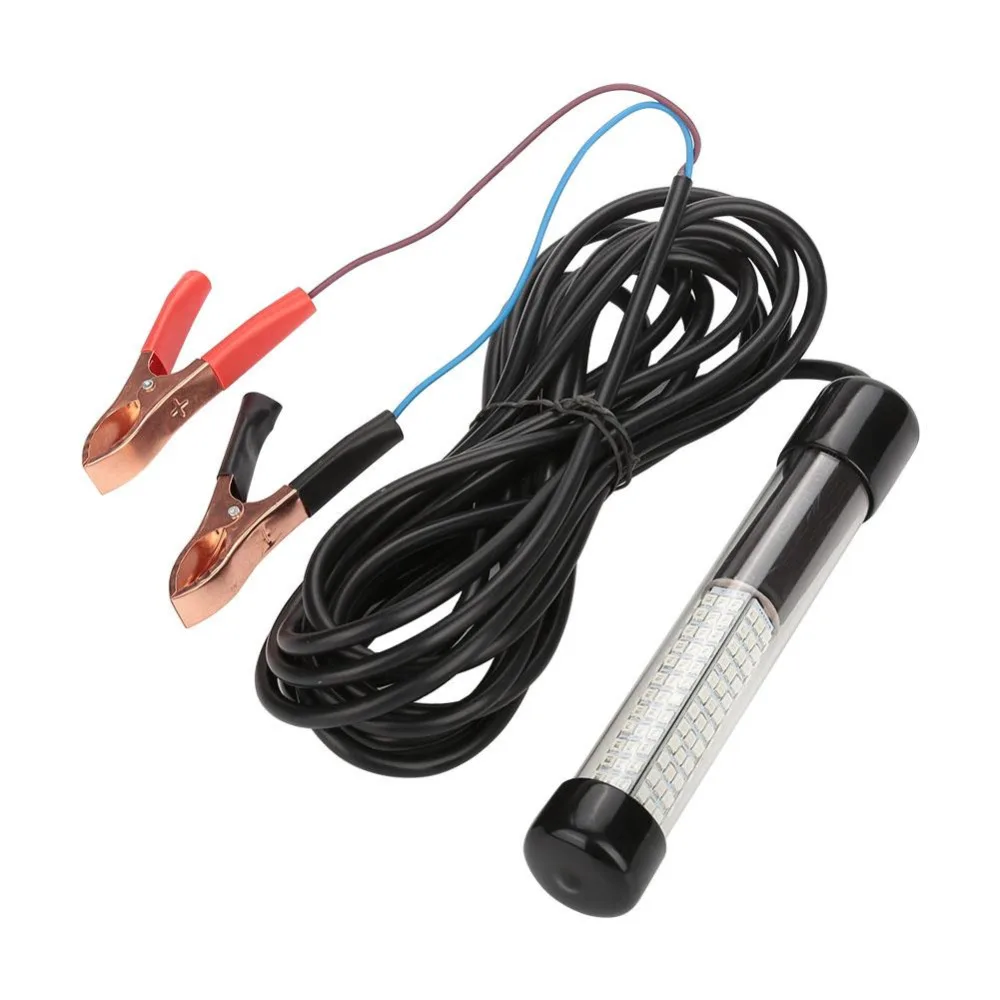 

US DE AU Underwater Fishing Light Electronic Fish Attraction LED Light Night Fishing Bait Lures Lamp Finding System Light