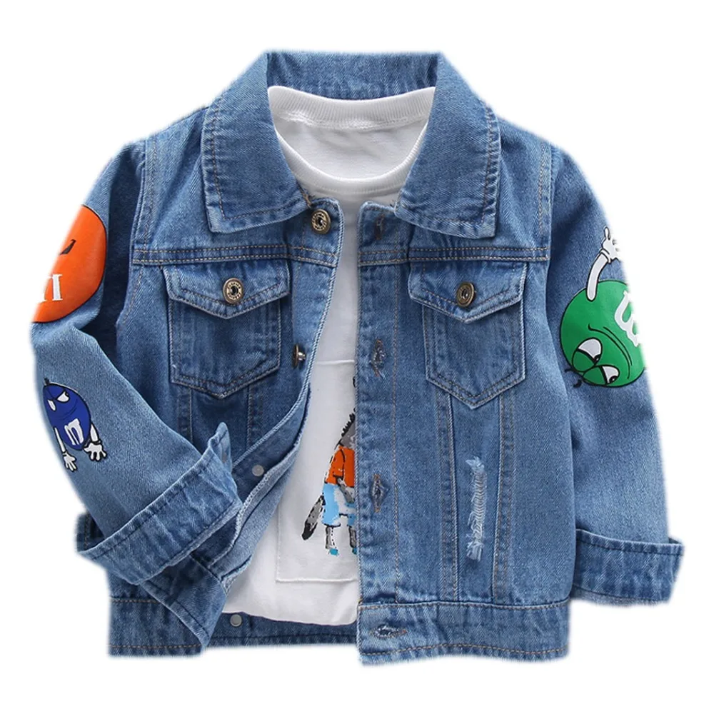 Cabolsa de Bebê Transporte da Gota Crianças Jaqueta Denim Meninos Buraco Quebrado Jean Jaquetas Meninas Roupas Outerwear Casual Primavera Outono 7 outerwear casual primavera outono transporte da gota