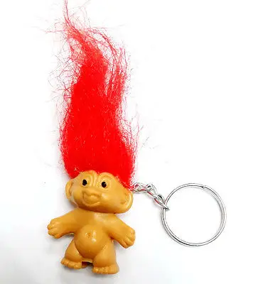 1 шт. брелок Тролль на удачу из красных волос|novelty toys|novelty vendingnovelty gags |