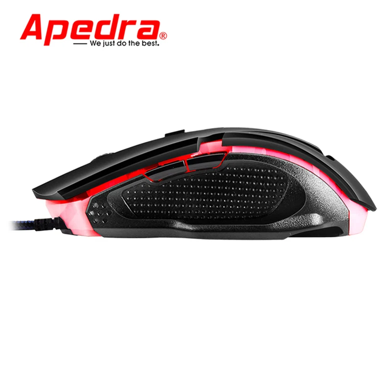 Apedra 6 пуговицы компьютерных игр мышь 3200 точек светодиодный дюйм LED оптическая USB