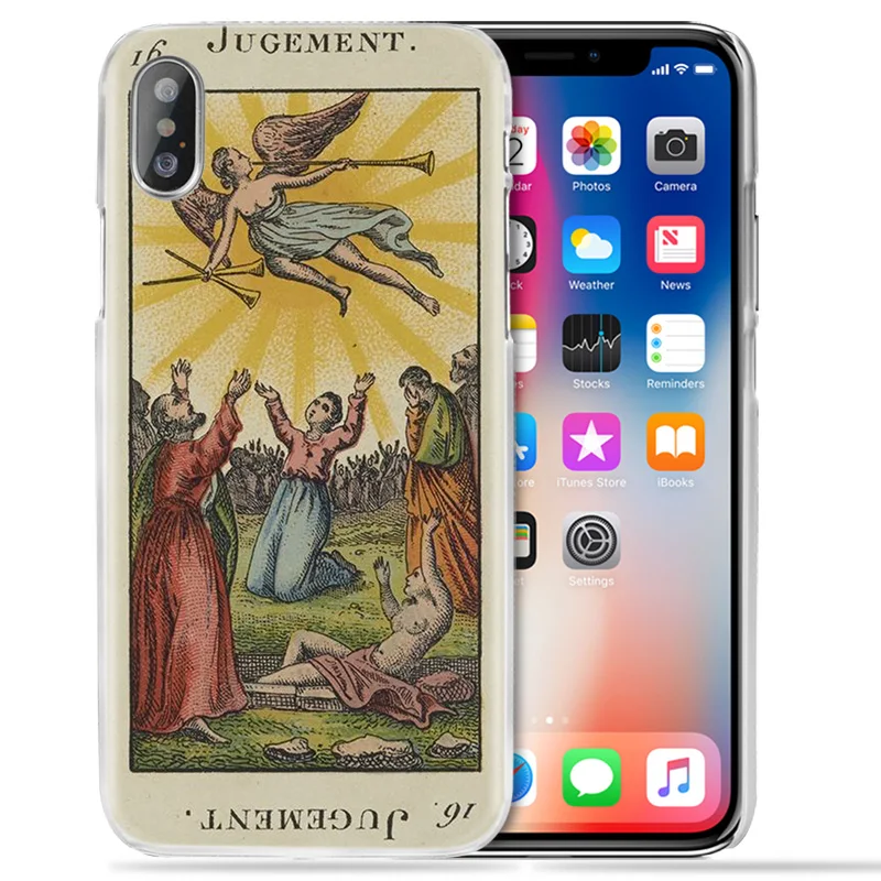 Чехол для чтения карт Таро для iPhone XS Max XR X 10 7 7S 8 6 6S Plus 5S SE 5 4S 5C 11 Pro Жесткий PC Роскошный чехол для телефона