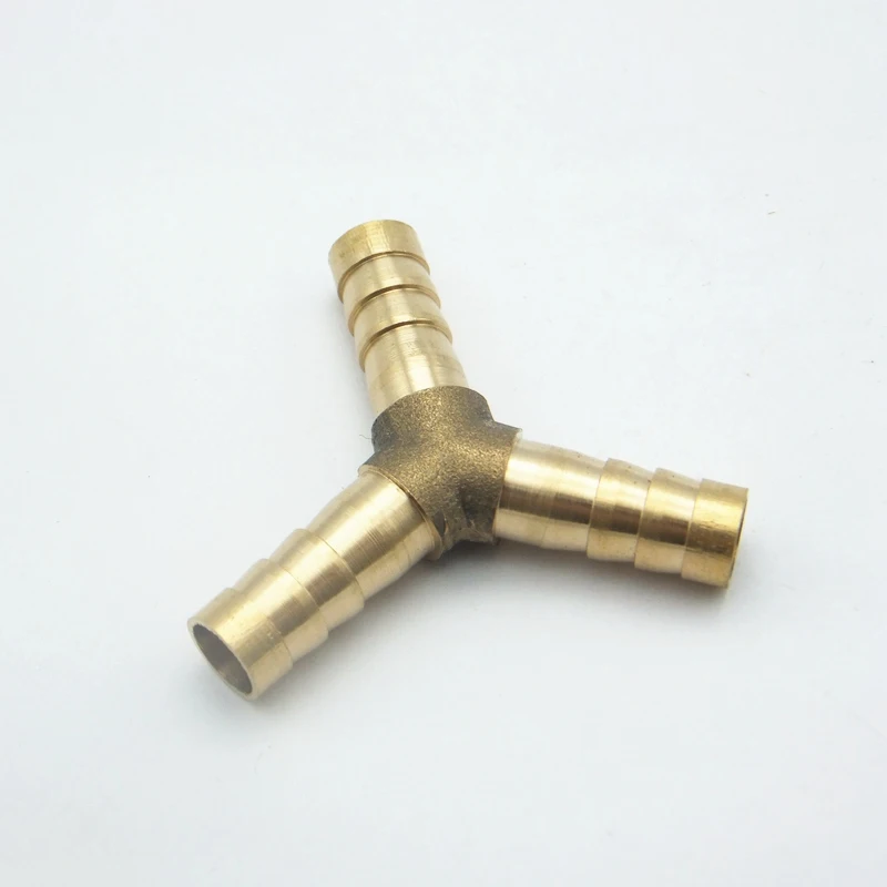 8mm Hose Barb Y Type Brass Barbed Tube Pipe Fitting Coupler Connector