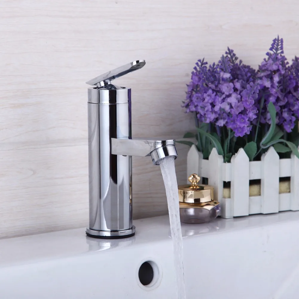 Modern Luxury Well Sold Deck Mounted Single Handle Kitchen Faucet Chrome Finished Bathroom Basin Sink Faucet