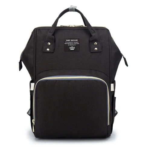 Модный мягкий подгузник, Большая вместительная детская сумка, водонепроницаемый рюкзак для путешествий, сумка для детей - Цвет: Starry black