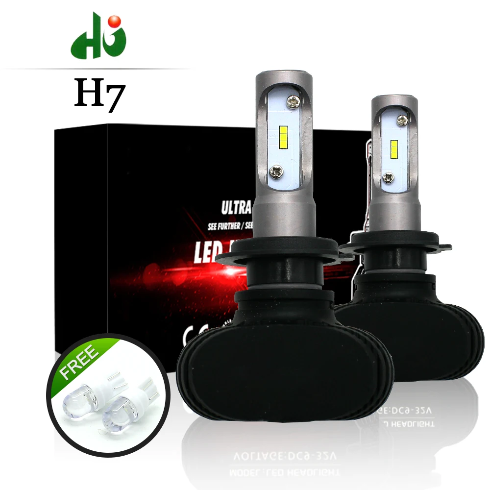 S1 CSP Led Headlights H1 H3 H4 H7 H11 H13 9005 9006 LED Car Headlight Bulb