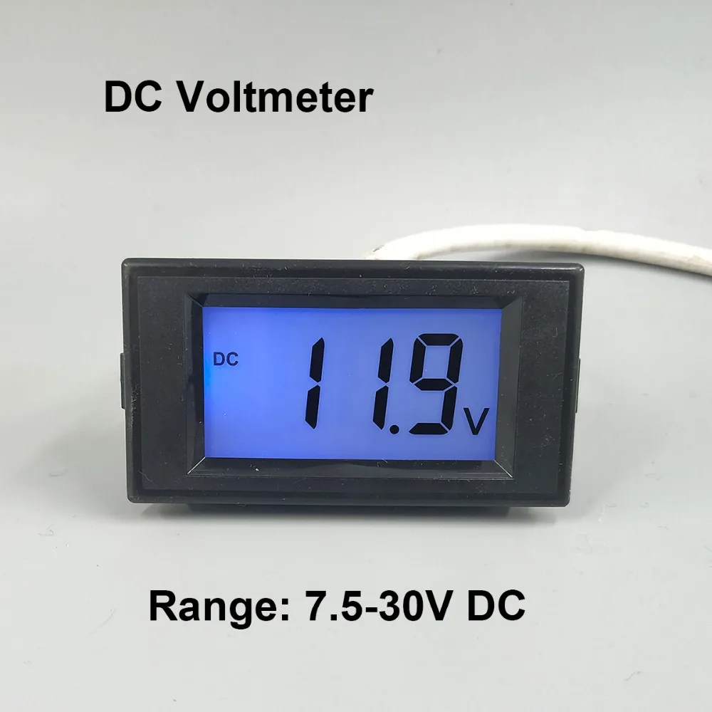 Цифровой ЖК-дисплей Вольтметр постоянного тока 7,5-30 в синий backlingt DC монитор измеритель напряжения