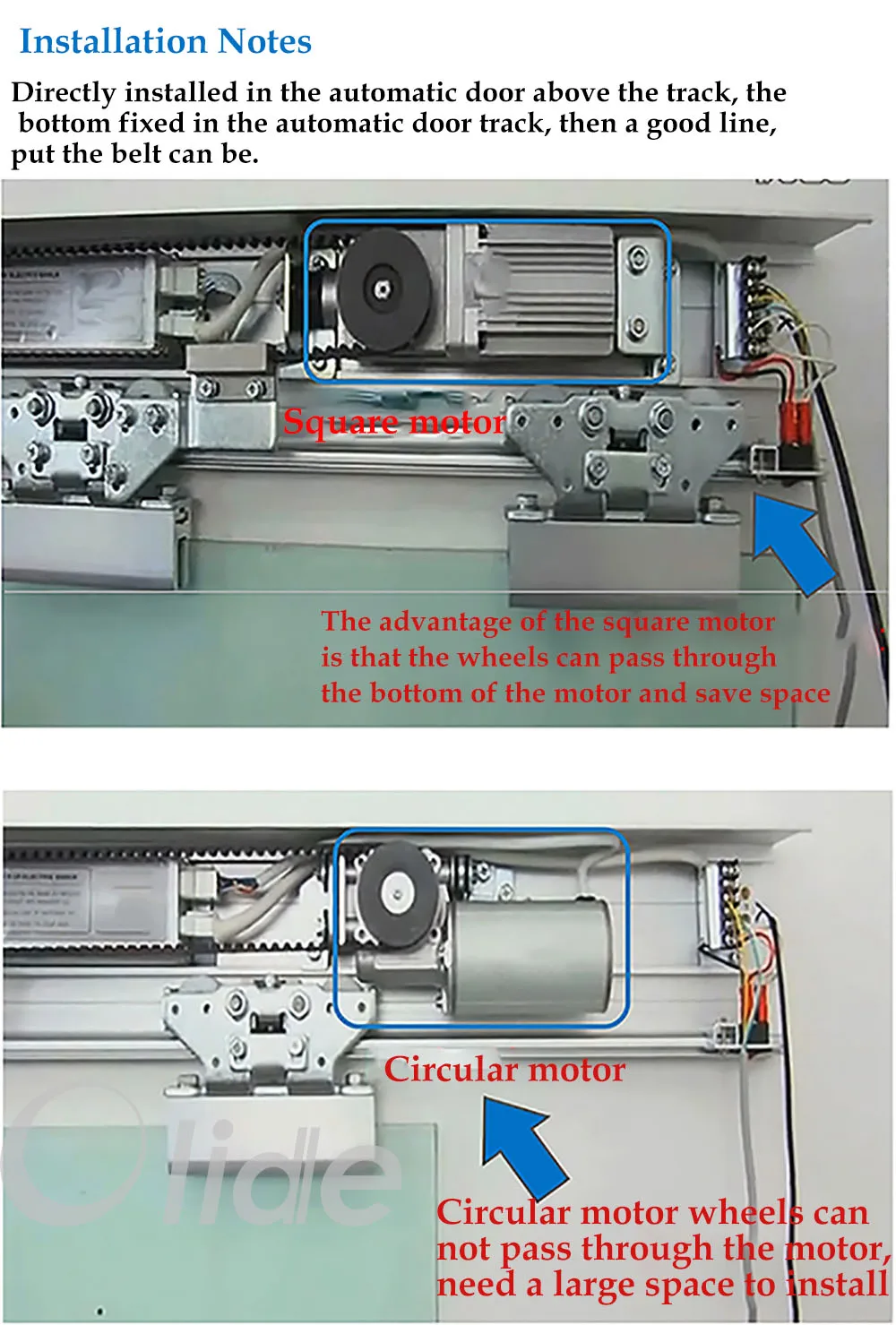 Automatic sliding door motor 7