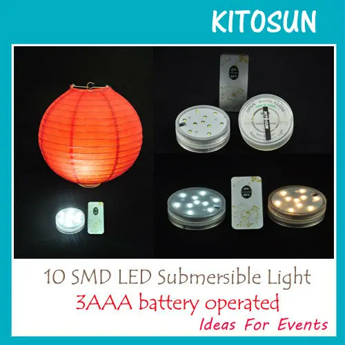 Us 655 72 Free Shipping Kitosun Battery Operated Led Paper Lantern Lights White Color Under Vase Lighting Best In Holiday