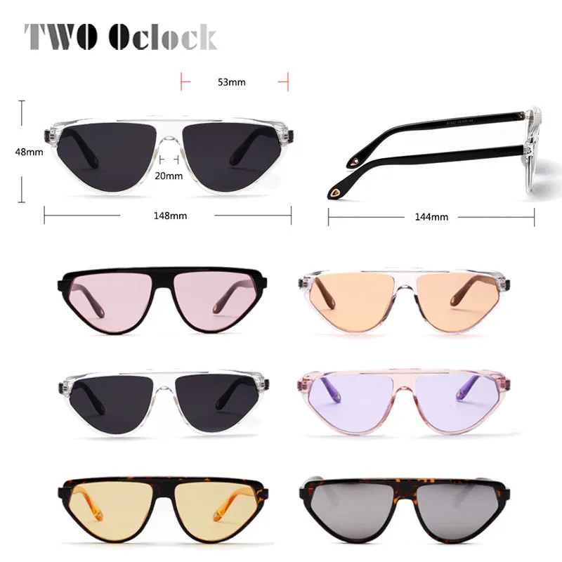 Два Oclock треугольные солнечные очки для женщин Ретро черепаха солнцезащитные очки UV400 Модные женские винтажные желтые очки женские оттенки 8813021