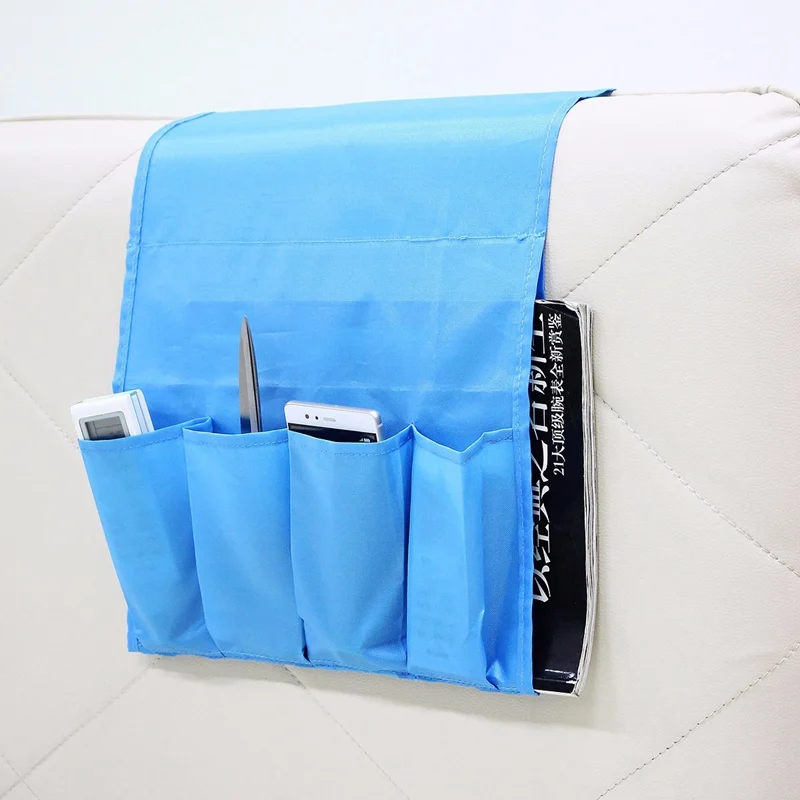متعددة الوظائف البوليستر 4 جيوب حقيبة التخزين كرسي الأريكة أريكة السرير التحكم عن مجلة تخزين حامل المنظم