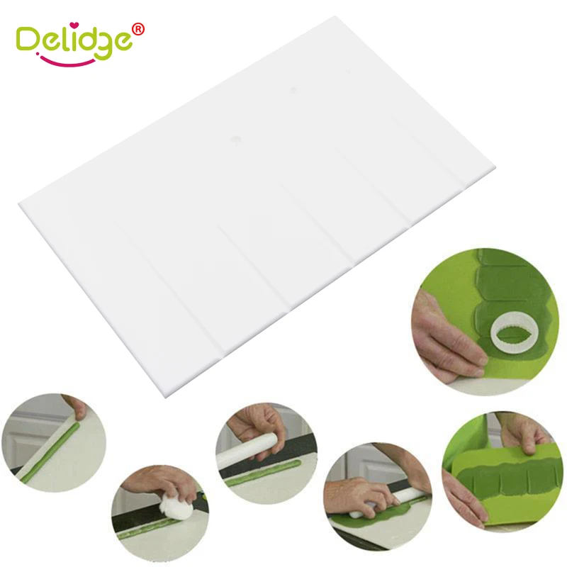 

Cake Board 1PC Petal and Leaves Veining Grooves Board Decorating Rachis Platform Mould Cake Fondant Baking Decoration Tools