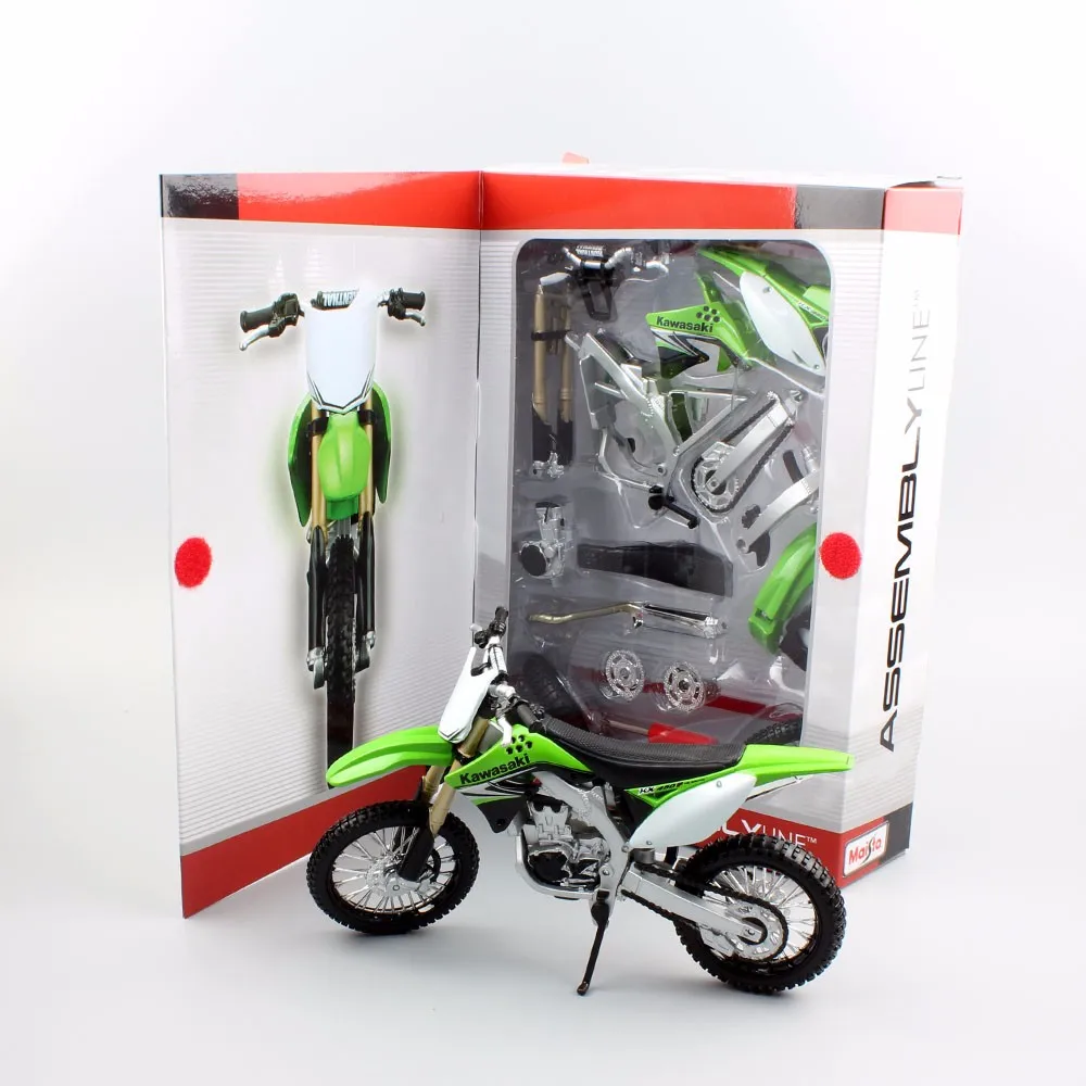 1:12 весы maisto дети Kawasaki KX 450F сборочная линия модель мотоцикла металлический Мотор велосипед литой внедорожный автомобиль грязи подарки DIY игрушки