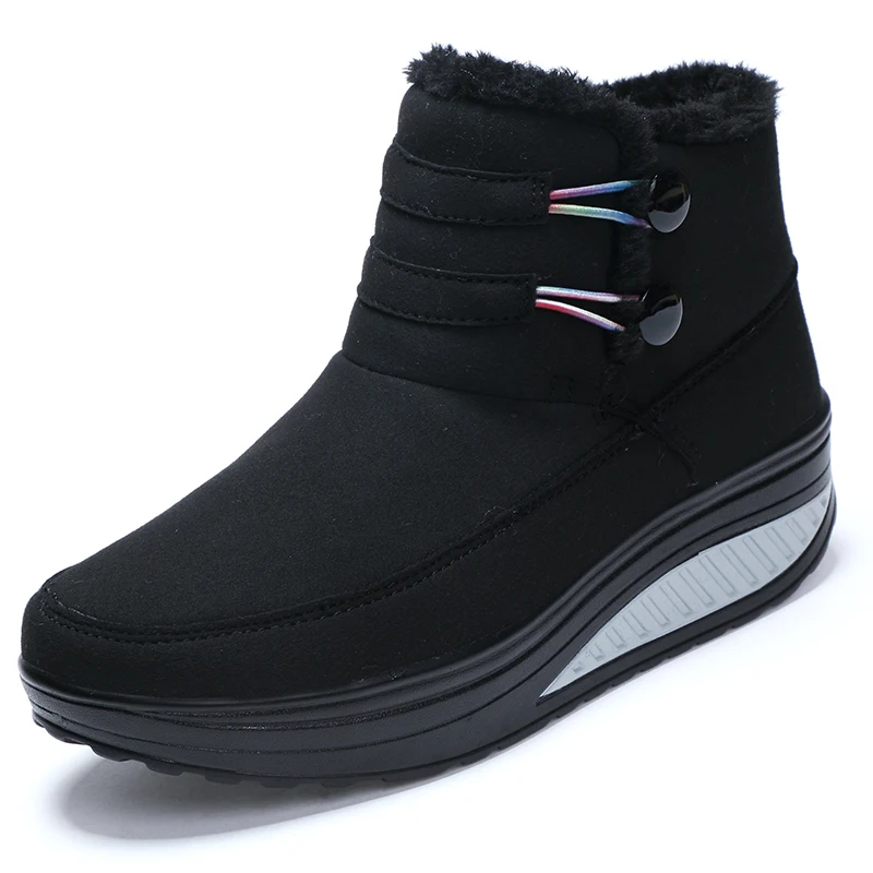 

JARLIF 2016 Women Snow Platform Boots Winter Warm Boots Thick Bottom Waterproof Ankle Boots for Women Thick Fur Cotton Shoes