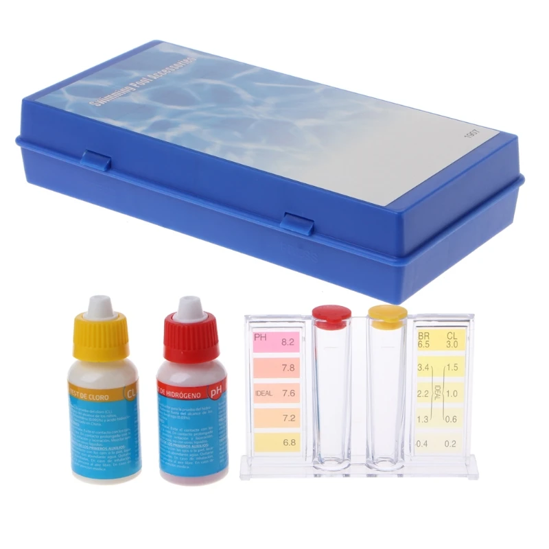 

pH Chlorine Water Quality Test Kit Swimming Pool Hydroponics Aquarium Tester #Sep.08