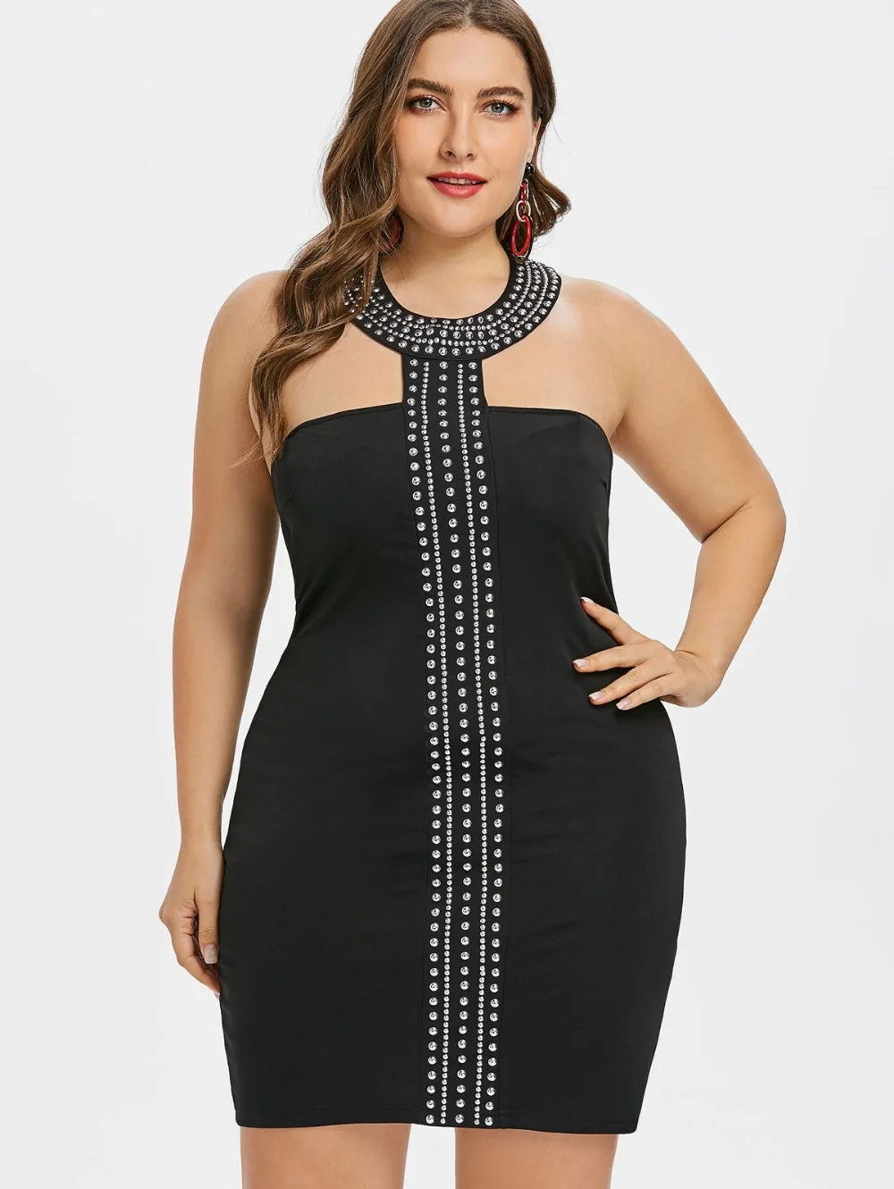 Centre sheath sleeveless mini dress plus size online size
