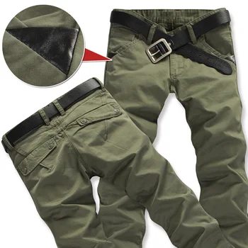 

Men's casual pants straight tube of cultivate one's morality pants thick paragraph Cotton wet pants