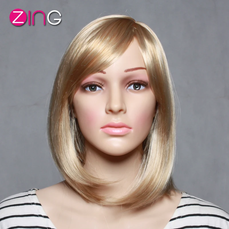 Short Synthetic Blonde Wigs Cute Short Haircuts Blonde Wig