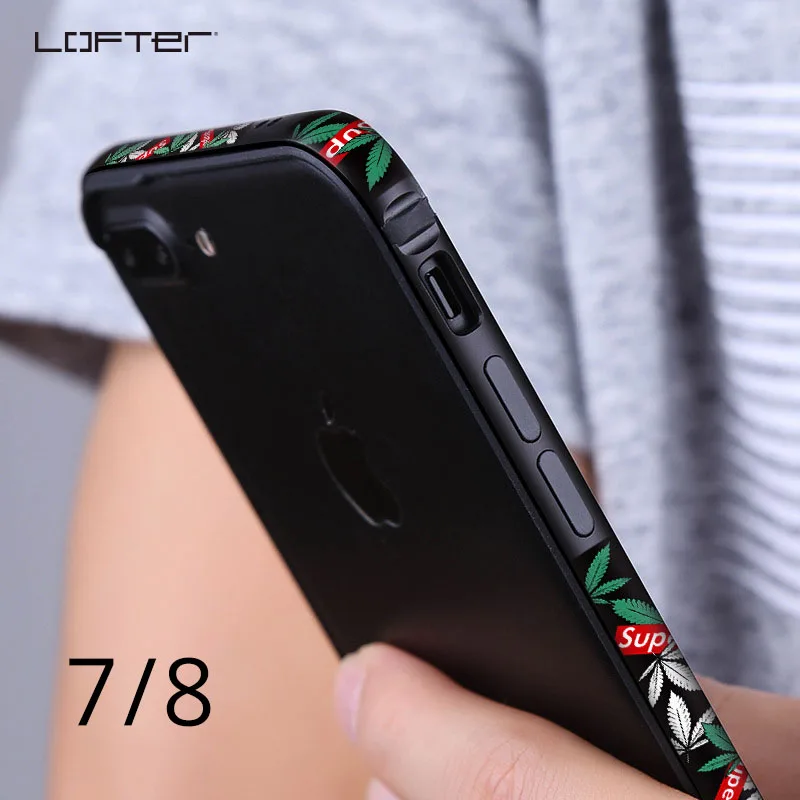 

Silicone Aluminum Bumper Case for iPhone 7 8 Case Cartoon Metal Frame for iPhone 7 Plus 8 Plus Soft Rubber Shockproof Bumper