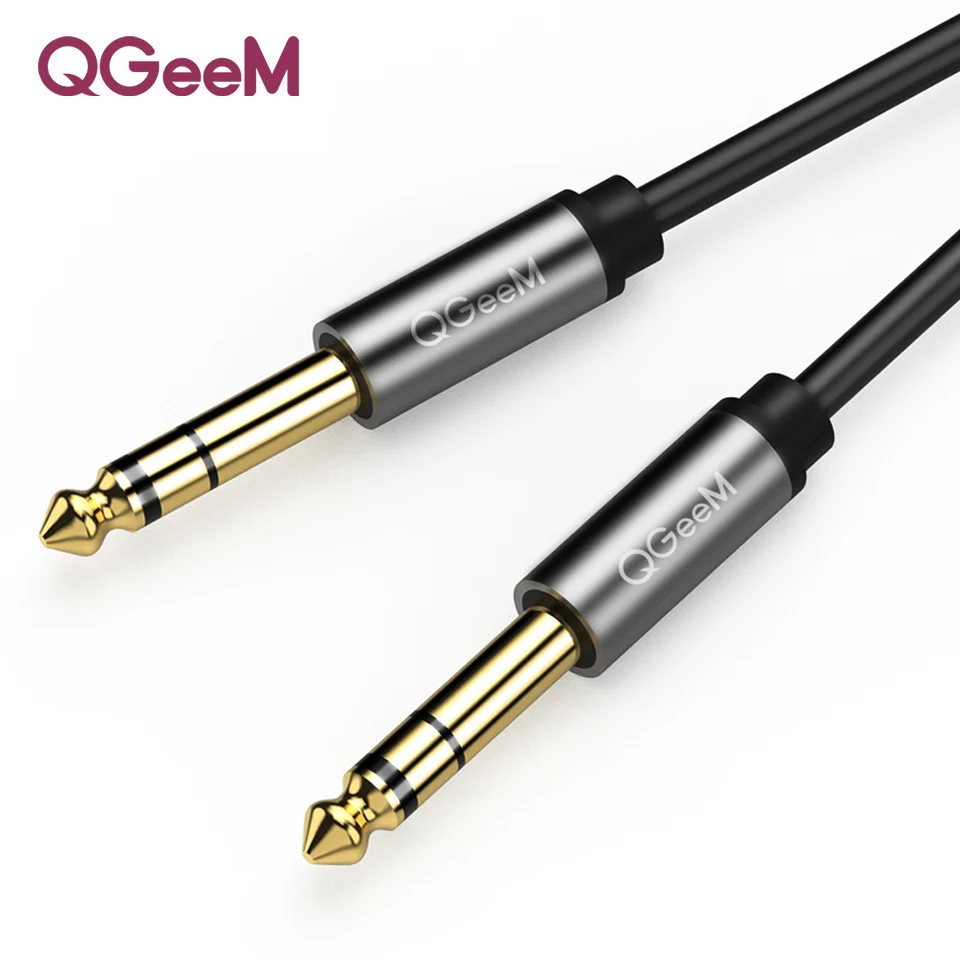 QGeeM 6.5mm 6.35mm Jack Audio Cable 6.35 Jack Male to Male Aux Cable 1m