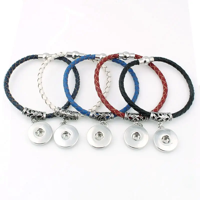 Buy 10PCS New Endless Genuine Leather Snaps Bracelets