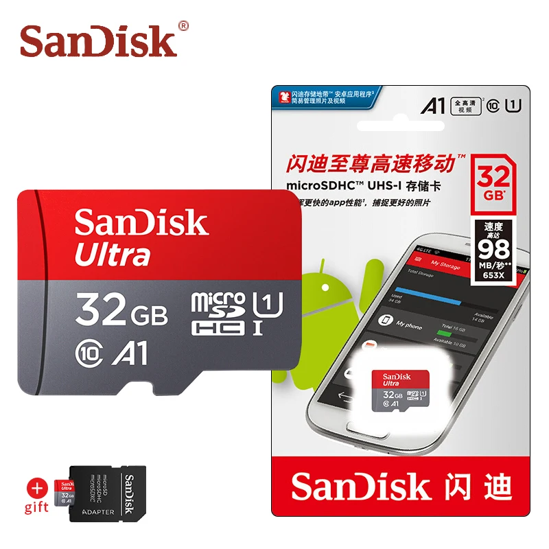 Карта памяти SanDisk micro sd 64 ГБ 32 класс 10 128 | Компьютеры и офис
